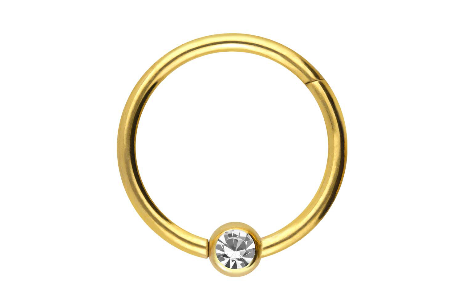 Titan Segmentring Clicker Piercing KRISTALL